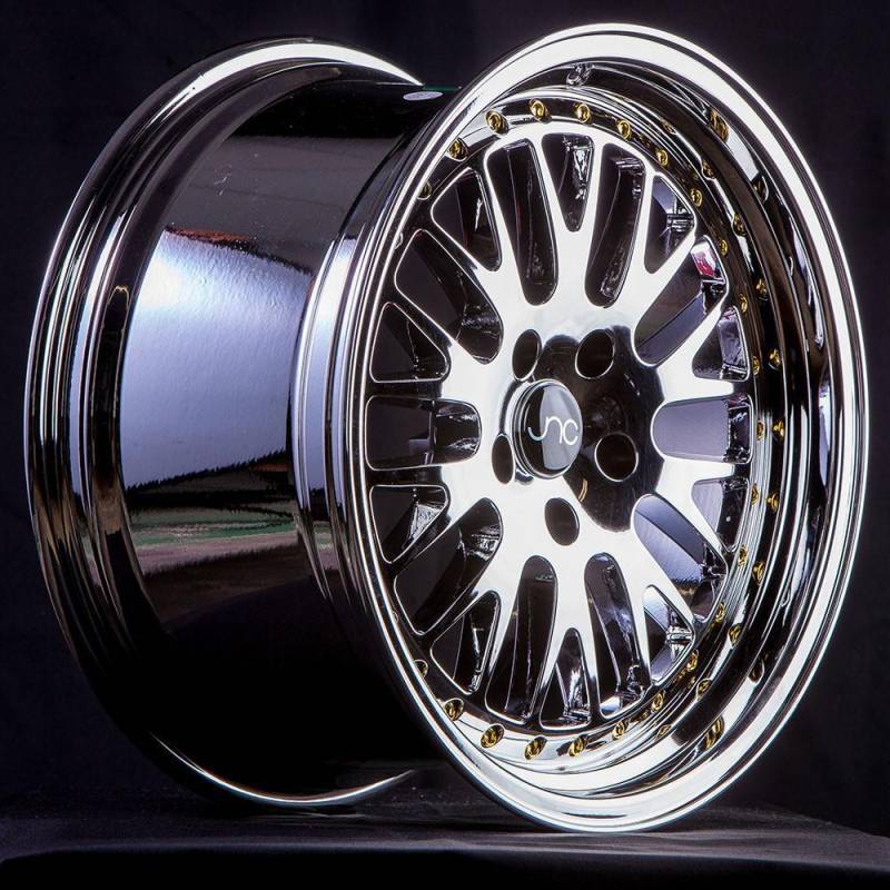 JNC Wheels Rim JNC001 Platinum Gold Rivets 18x9.5 5x114.3 ET25