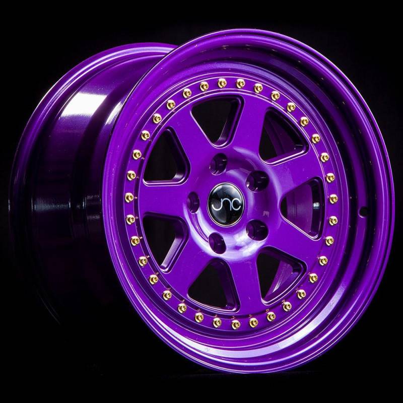 JNC Wheels Rim JNC048 CANDY PURPLE WITH GOLD RIVETS 17x8 