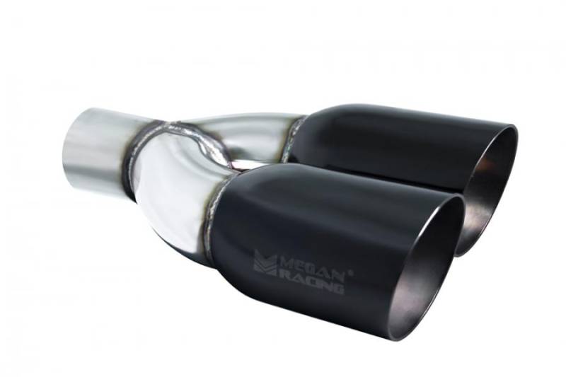 Megan Racing Exhaust Muffler Universal Twin Black Chrome 3.5 Inch Tips