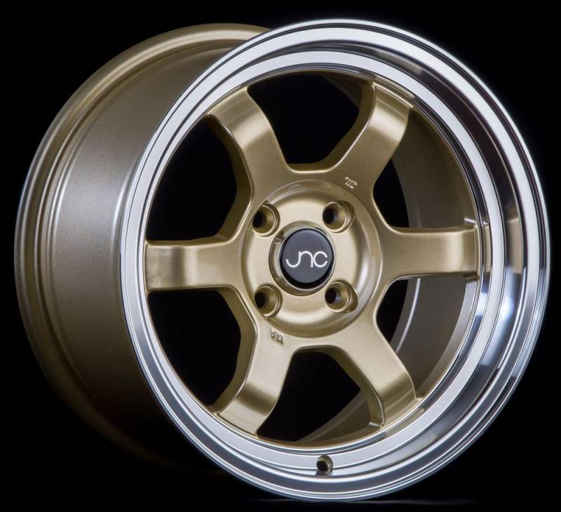 JNC Wheels Rim JNC013 GOLD Machined Lip 15x8 4x100 ET20