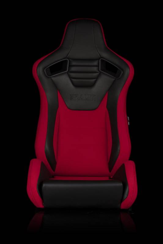 BRAUM Racing Elite-S Series Sport Seats - Black & Red - Pair