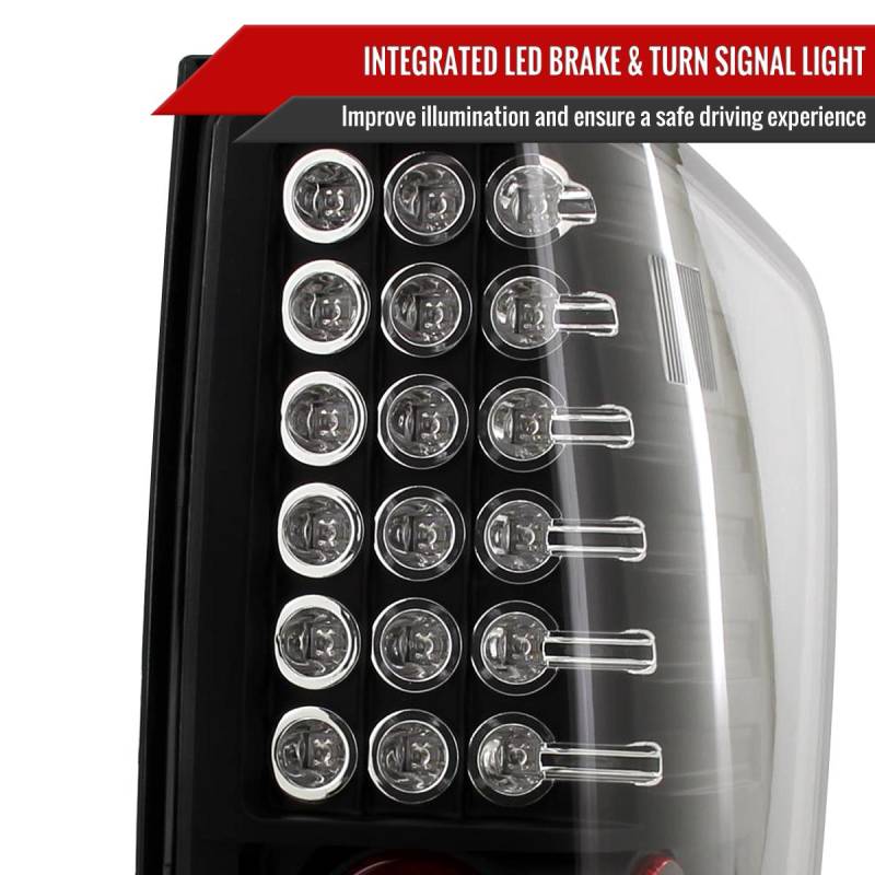 DNA MOTORING Black Housing Headlights For 2004-2015 Nissan Titan & 2005-2007 Armada
