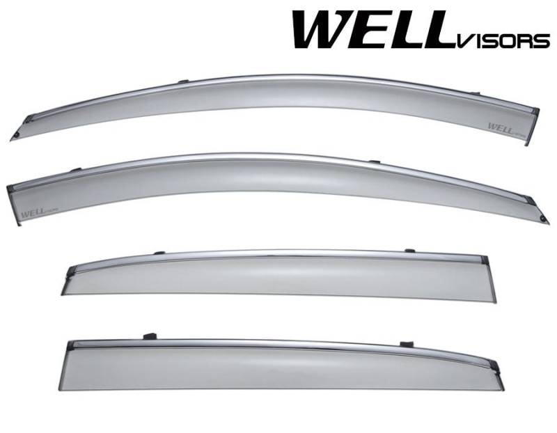 WellVisors Side Window Deflectors Acura RDX 13-16 With Chrome Trim