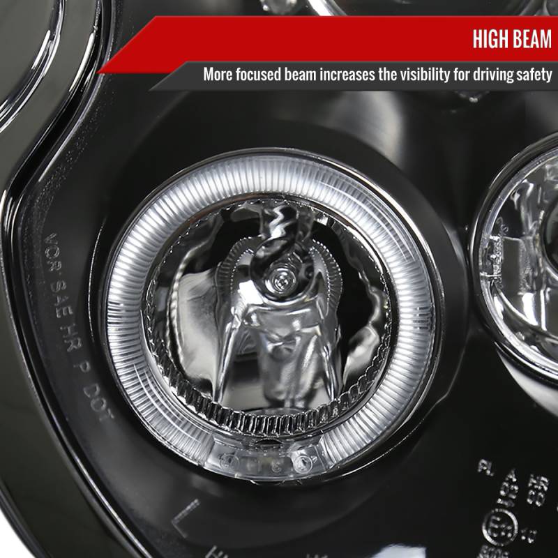 Mini R50 Headlights Spec-D 2002-2008 Mini Cooper R50 R53 R52 Single Halo Projector ...