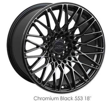 XXR Wheels - XXR Wheel Rim 553 17X9.25 5x100/5x114.3 ET36 73.1CB Chromium Black