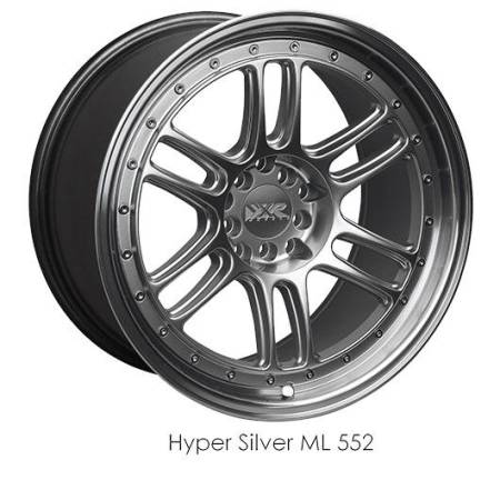 XXR Wheels - XXR Wheel Rim 552 18X8.5 5x100/5x114.3 ET21 73.1CB Hyper Silver / ML