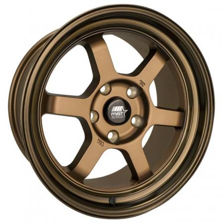 MST Wheels - MST Wheels Rim Time Attack 15x8.0 4x100/4x114.3 ET0 73.1CB Matte Bronze w/Bronze Machined Lip