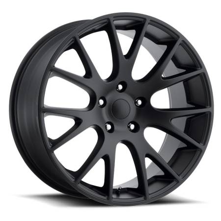 Factory Reproductions Wheels - FR Series 70 Replica Hellcat Wheel 22X10 5X5.5 ET25.4 77.8CB Satin Black