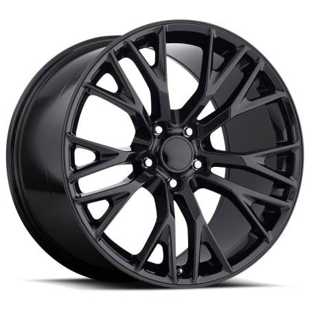 Factory Reproductions Wheels - FR Series 22 Replica C7 Corvette Wheel 18X9.5 5X4.75 ET57 70.3CB Gloss Black