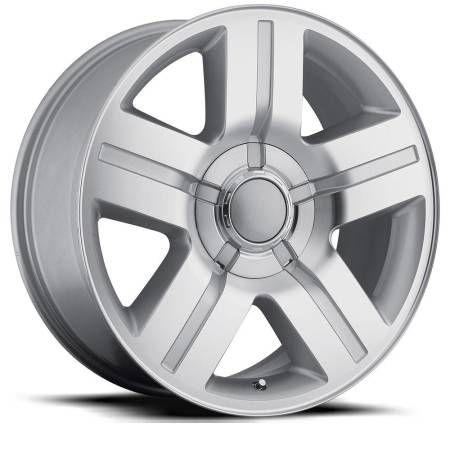 Factory Reproductions Wheels - FR Series 37 Replica Silverado Wheel 22X9 6X5.5 ET31 78.1CB Silver Machine Face