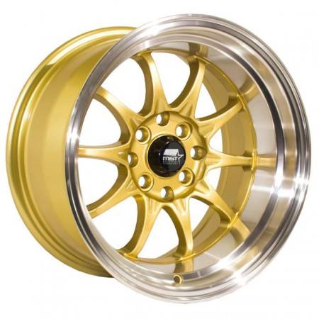 MST Wheels - MST Wheels Rim MT11 16x8.0 5x100/5x114.3 ET15 73.1CB Gold w/Machined Lip