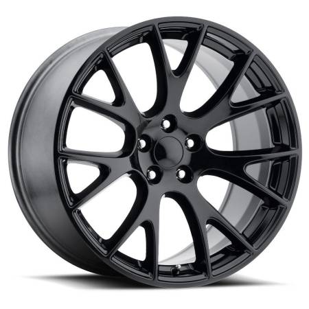 Factory Reproductions Wheels - FR Series 70 Replica Hellcat Wheel 22X9 5X115 ET18 71.5CB Gloss Black