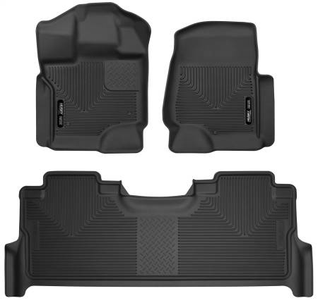 Husky Liners - Husky Liners 17-19 Ford F-250 Super Duty CC w/Storage Box Front & 2nd Seat X-Act Floor Liners