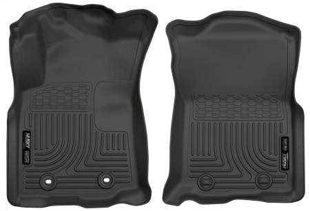 Husky Liners - Husky Liners 2016 Toyota Tacoma w/ Auto Trans WeatherBeater Front Black Floor Liners