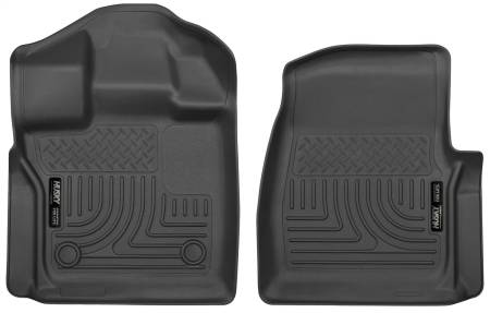 Husky Liners - Husky Liners 2015 Ford F-150 Standard Cab Pickup WeatherBeater Front Black Floor Liners