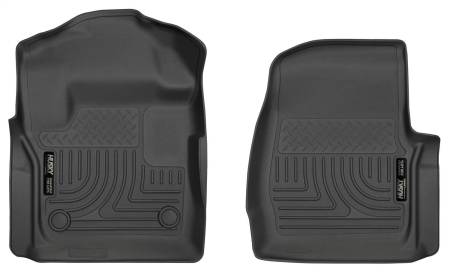 Husky Liners - Husky Liners 17 Ford F-250 F-350 Super Duty Standard Cab WeatherBeater Black Front Floor Liners