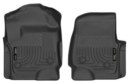 Husky Liners - Husky Liners 17 Ford F-250 Super Duty SuperCab WeatherBeater Black Floor Liners