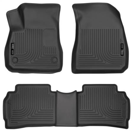 Husky Liners - Husky Liners 2016 Chevy Malibu Weatherbeater Black Front & 2nd Seat Floor Liners (Footwell Coverage)