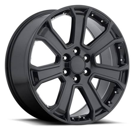 Factory Reproductions Wheels - FR Series 49 Replica Yukon Denali Wheel 22X9 6X5.5 ET31 78.1CB Gloss Black