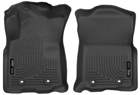 Husky Liners - Husky Liners 2018 Toyota Tacoma Double Cab w/ Standard Trans WeatherBeater Black Front Floor Liners