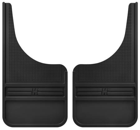 Husky Liners - Husky Liners Universal 12in Wide Black Rubber Front Mud Flaps w/o Weight