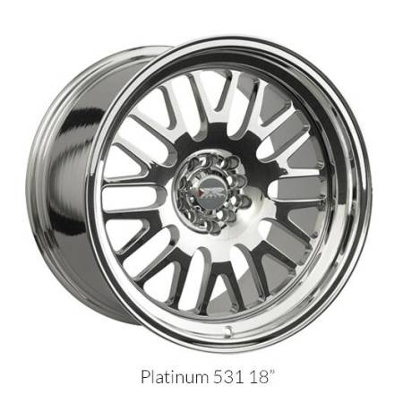 XXR Wheels - XXR Wheel Rim 531 18X11 5x100/5x114.3 ET20 73.1CB Platinum