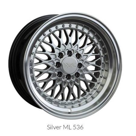 XXR Wheels - XXR Wheel Rim 536 15X8 4x100/4x114.3 ET20 73.1CB Hyper Silver / ML