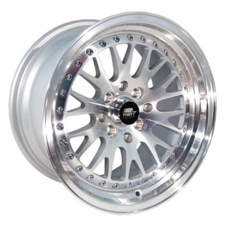 MST Wheels - MST Wheels Rim MT10 15x8.0 4x100/4x114.3 ET25 73.1CB Silver w/Machined Face