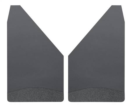 Husky Liners - Husky Liners Universal 12in Wide Black Rubber Front Mud Flaps w/ Black Weight
