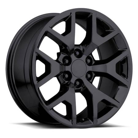 Factory Reproductions Wheels - FR Series 44 Replica GMC Sierra Wheel 22X9 6X5.5 ET31 78.1CB Gloss Black