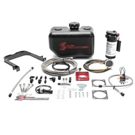 Snow Performance - Snow Performance Stage 2 Boost Cooler 2008-2015 Mitsubishi EVO X 2.0L Water-Methanol Injection Kit (Stainless Steel Braided Line, 4AN Fittings)