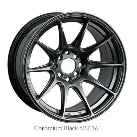 XXR Wheels - XXR Wheel Rim 527 17X8.25 4x100/4x114.3 ET25 73.1CB Chromium Black