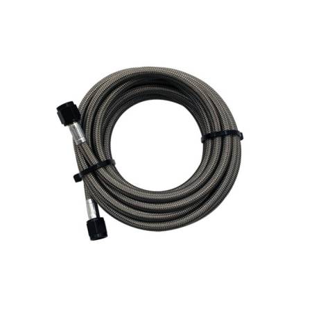 Snow Performance - Snow Performance 5' Stainless Steel Braided Water Methanol Line (4AN BLACK)