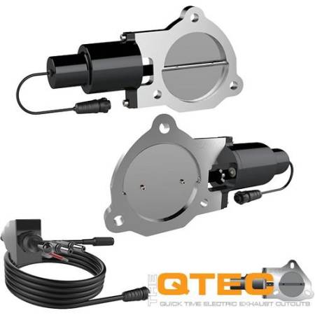 QTP (Quick Time Performance) - QTP 3.5in Bolt-On QTEC Dual Electric Cutout Valves - Pair