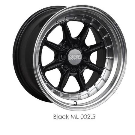 XXR Wheels - XXR Wheel Rim 002.5 15X8 4x100/4x114.3 ET0 73.1CB Black / ML