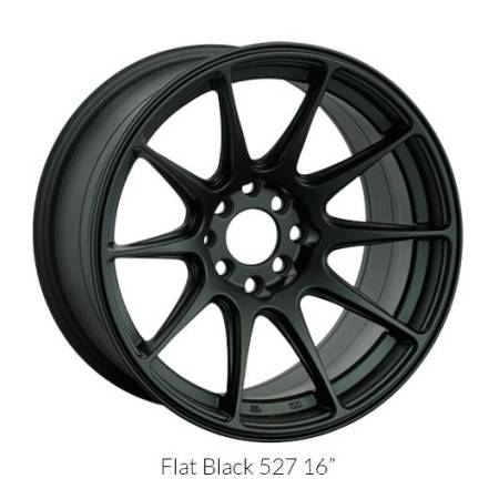 XXR Wheels - XXR Wheel Rim 527 17X8.25 4x100/4x114.3 ET25 73.1CB Flat Black