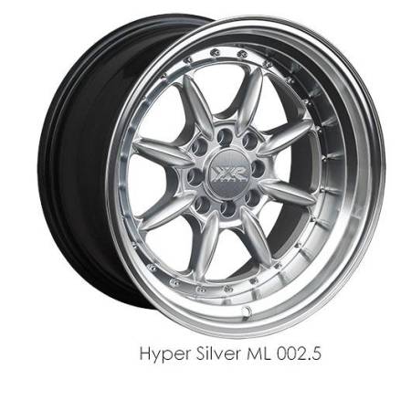 XXR Wheels - XXR Wheel Rim 002.5 15X8 4x100/4x114.3 ET20 73.1CB Hyper Silver / ML