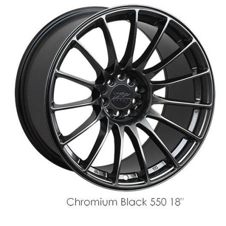 XXR Wheels - XXR Wheel Rim 550 18X8.75 5x100/5x114.3 ET36 73.1CB Chromium Black