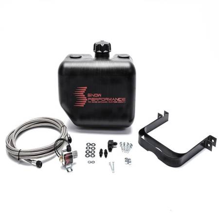 Snow Performance - Snow Performance 2.5 Gal. Water-Methanol Tank Upgrade Braided Stainless Line (w/brackets, solenoid, hose &amp; all necessary fittings) (13Lx9.5Hx7.5w)
