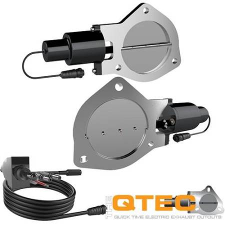 QTP (Quick Time Performance) - QTP 4in Bolt-On QTEC Dual Electric Cutout Valves - Pair