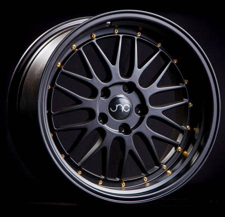JNC Wheels - JNC Wheels Rim JNC005 Black Gold Rivets 18x8 5x120 ET34