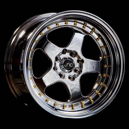JNC Wheels - JNC Wheels Rim JNC010 Platinum Gold Rivets 18x9 5x114.3 ET30