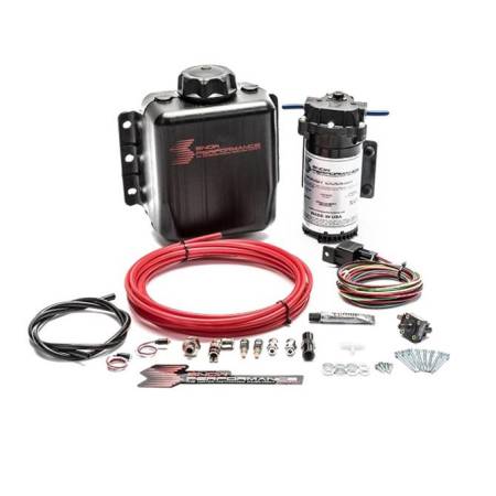 Snow Performance - Snow Performance Diesel Stage 1 Boost Cooler Water-Methanol Injection Kit (Red High Temp Nylon Tubing, Quick-Connect Fittings)