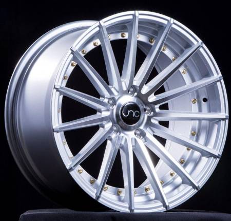 JNC Wheels - JNC Wheels Rim JNC042 Silver Machined Face Gold Rivets 18x8.5 5x112 ET35 66.66CB