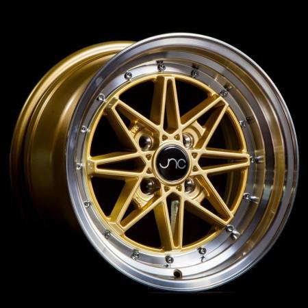 JNC Wheels - JNC Wheels Rim JNC002 Gold Machined Lip 15x8 4x100 ET25