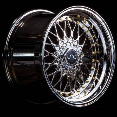 JNC Wheels - JNC Wheels Rim JNC004 Platinum Gold Rivets 17x8.5 5x112/5x120 ET15 73.1CB