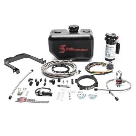 Snow Performance - Snow Performance Stage 2 Boost Cooler Dodge Challenger/Charger Hellcat Water-Methanol Injection Kit (Stainless Steel Braided Line, 4AN Fittings)