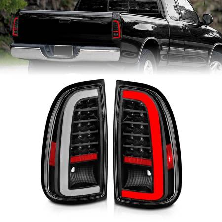 ANZO Headlights, Tail Lights and More  - ANZO 00-06 Toyota Tundra LED Taillights w/ Light Bar Black Housing Clear Lens