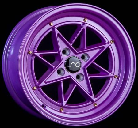 JNC Wheels - JNC Wheels Rim JNC025 Candy Purple Gold Rivets 15x8 4x100 ET25