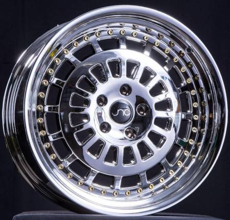 JNC Wheels - JNC Wheels Rim JNC046 Platinum w/ Gold Rivets 19x11 5x114.3 ET25